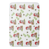 Eine farbenfrohe Waldfliege und eine Schnecke Badematte (Vorderseite Vertikal)