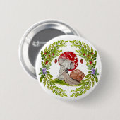 Eine farbenfrohe Waldfliege und eine Schnecke Button (Vorne & Hinten)