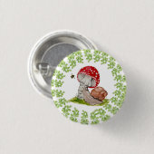 Eine farbenfrohe Waldfliege und eine Schnecke Button (Vorne & Hinten)