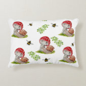 Eine farbenfrohe Waldfliege und eine Schnecke Dekokissen (Vorderseite)