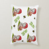 Eine farbenfrohe Waldfliege und eine Schnecke Dekokissen (Rückseite(Vertikal))