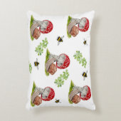 Eine farbenfrohe Waldfliege und eine Schnecke Dekokissen (Vorderseite(Vertikal))