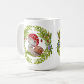 Eine farbenfrohe Waldfliege und eine Schnecke Kaffeetasse (Vorderseite Links)