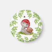 Eine farbenfrohe Waldfliege und eine Schnecke Magnet (Vorne)