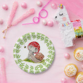 Eine farbenfrohe Waldfliege und eine Schnecke Pappteller (Party)