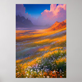 Eine farbenfrohe Wiesenserenade Poster