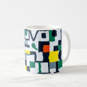 eine Farbenmalerei; Abstrakte Rastermalerei;  Kaffeetasse (VorderseiteRechts)