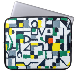 eine Farbenmalerei; Abstrakte Rastermalerei;  Laptopschutzhülle