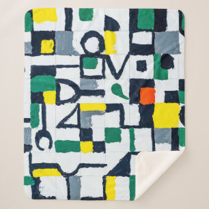 eine Farbenmalerei; Abstrakte Rastermalerei;  Sherpadecke