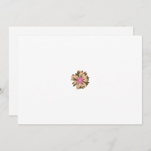 Eine farbenprächtige Blume mit einer einzigartigen Dankeskarte (Vorne/Hinten)