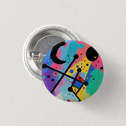 Eine Farbfiesta Button (Vorne & Hinten)