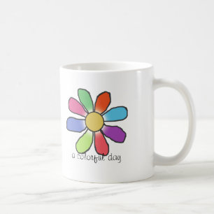 EINE FARBHAFTE TAGESBlume Kaffeetasse