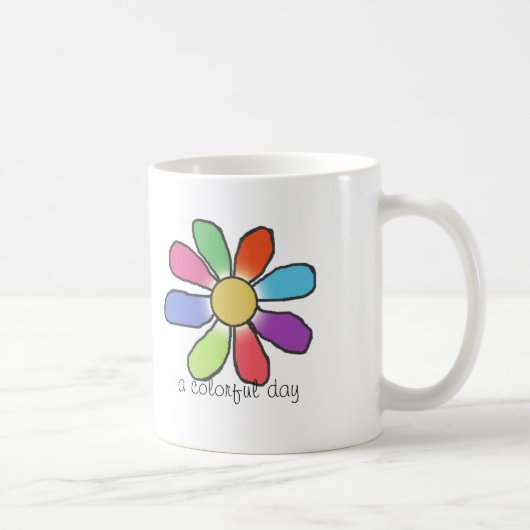 EINE FARBHAFTE TAGESBlume Kaffeetasse (Rechts)