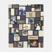 Eine farbige Blockküste ruhig Moderne Chic 10 Foto Fleecedecke (Vorderseite)