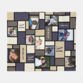 Eine farbige Blockküste ruhig Moderne Chic 10 Foto Fleecedecke (Vorderseite (Horizontal))