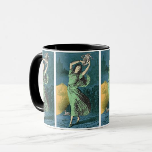 Eine farbige Esmeralda-Illustrations-Tasse Tasse (Vorderseite Links)