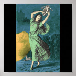 Eine Farbillustration von Esmeralda Poster