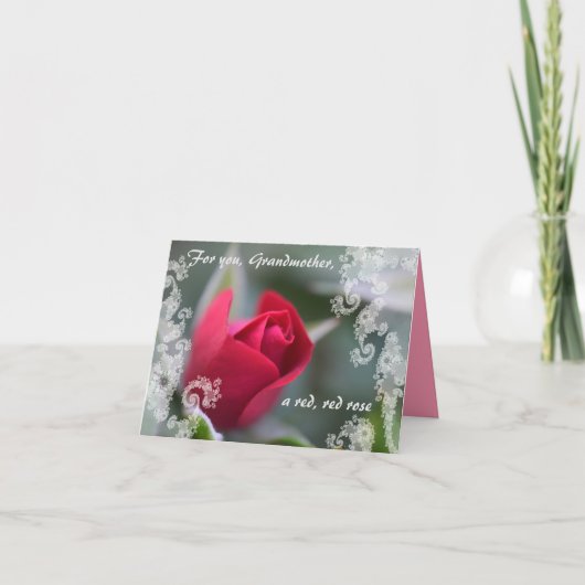 Eine (fast) traditionelle Valentinkarte Dankeskarte (Vorderseite)