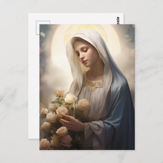 Eine faszinierende Vision der Heiligen Maria Postkarte (Vorne/Hinten)