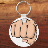 eine Faust, die auf Sie zuschlägt Schlüsselanhänger (Vorderseite)