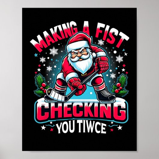 Eine Faust machen, zweimal überprüfen, Weihnachten Poster (Vorne)