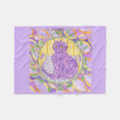 Eine Featherkatze Fleecedecke (Vorderseite (Horizontal))