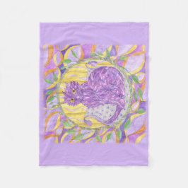 Eine Featherkatze Fleecedecke