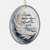 Eine Feder erscheint als Speicher Keramik Ornament (Rechts)