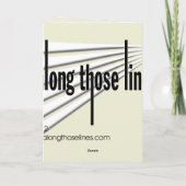 "eine Feder für Ihre Mütze." Grußkarte Dankeskarte (Rückseite)