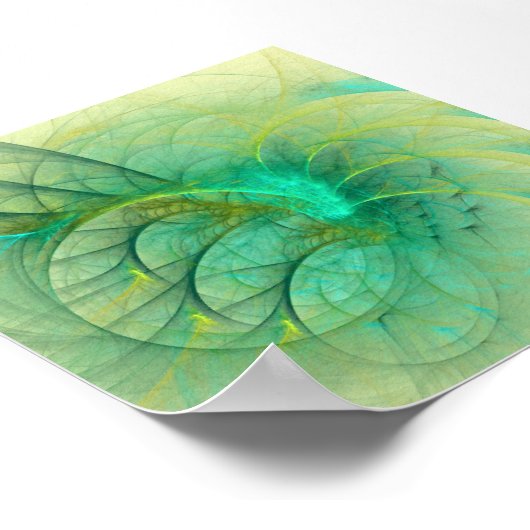 Eine Feder in der Kappe (grün) Poster (Ecke)