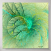 Eine Feder in der Kappe (grün) Poster (Vorne)