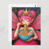 Eine Fee, die Ramen isst Postkarte (Vorne/Hinten)