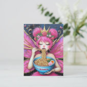 Eine Fee, die Ramen isst Postkarte (Stehend Vorderseite)