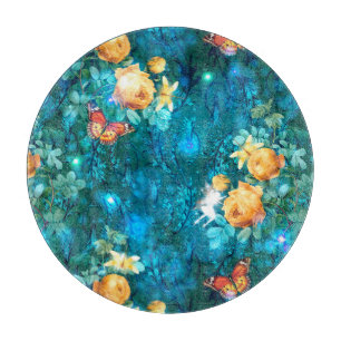 Eine Fee im Garten Serie Design 11   Schneidebrett