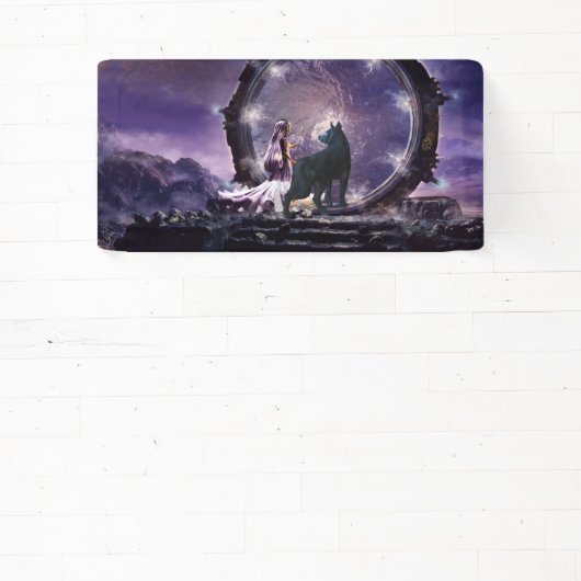 Eine Fee und ein dunkler Wolf Banner (InSitu)