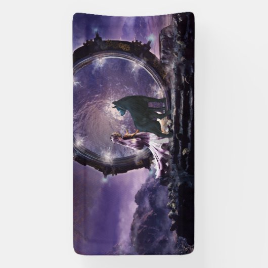 Eine Fee und ein dunkler Wolf Banner (Vertikal)