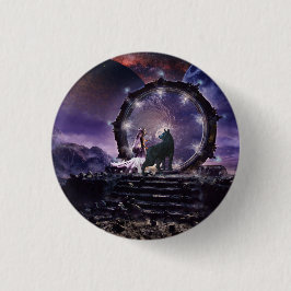 Eine Fee und ein dunkler Wolf Button