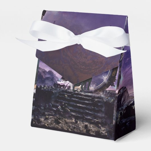 Eine Fee und ein dunkler Wolf Geschenkschachtel (Vorderseite)