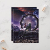 Eine Fee und ein dunkler Wolf Karte (Vorderseite/Rückseite Beispiel)