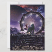 Eine Fee und ein dunkler Wolf Karte (Rückseite)