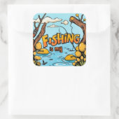 Eine Feier der Fischereileidenschaft Quadratischer Aufkleber (Tasche)