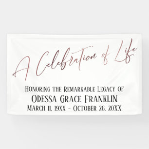 Eine Feier der Rose Leben Gold Moderne Handschrift Banner