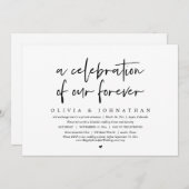 Eine Feier für unsere Ewigkeit, Hochzeitsereignis Einladung (Vorne/Hinten)