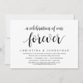 Eine Feier für unsere Ewigkeit, Hochzeitsfeier Einladung (Vorderseite)