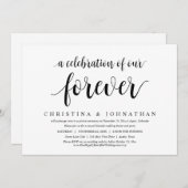 Eine Feier für unsere Ewigkeit, Hochzeitsfeier Einladung (Vorne/Hinten)