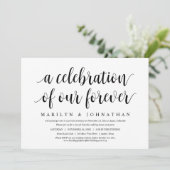 Eine Feier für unsere Ewigkeit, Hochzeitsfeier Einladung (Stehend Vorderseite)