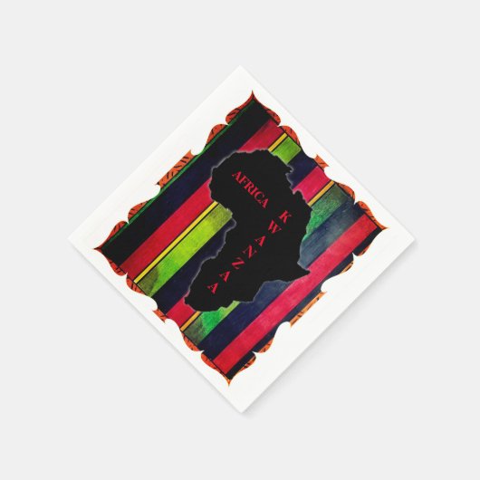 Eine Feier zu Kwanza Serviette (Ecke)