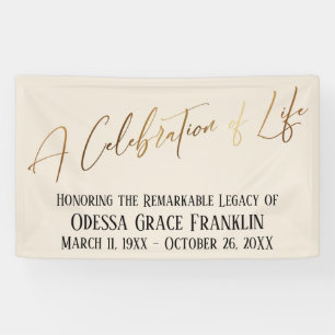 Eine Feier zum Gold-Handwriting auf Creme Banner