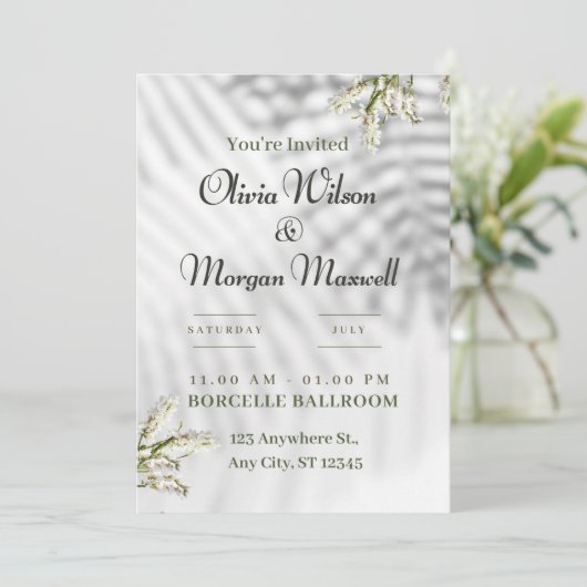 Eine Feier zur Liebe: Einladung zur Hochzeit (Stehend Vorderseite)