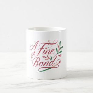 Eine feine Bindung – Minimalistisches Valentine-Zi Kaffeetasse